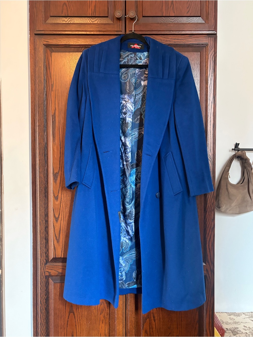 Alorna Cobalt Blue Wool Trench Coat